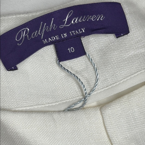 Ralph Lauren Purple Label collection women's Stamford Pleated 100% Linen Pant - Picture 10 of 16